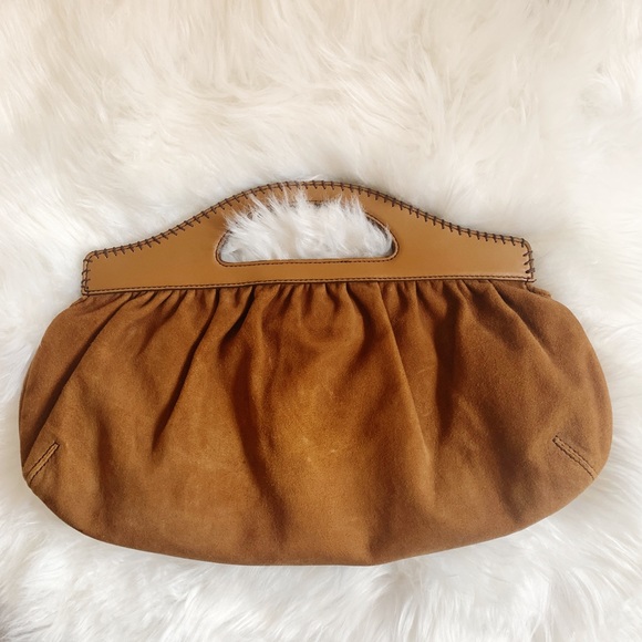 Cole Haan Brown Suede Leather Clutch 👛 Purse - Picture 3 of 7